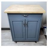 Rolling Island Cabinet, 28" W X 19" D X 36" H 