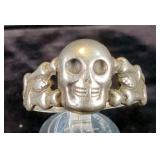 Sterling Silver Skull Rings, Qty 3, Sizes 7, 8.5, & 10 