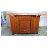 Kangaroo Cabinets Extension Sewing Table with Storage, 36" x 70" x 40" 