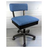 Adjustable Rolling Sewing Chair with Storage