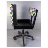 Adjustable Rolling Sewing Chair with Storage