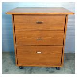 Sewing Craft Rolling Table with Extendable Top and Storage Drawers 