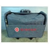 Singer Deluxe Hard Sided Embroidered Sewing Machine Rolling Carrying Case