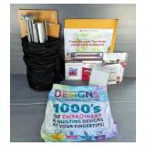 Trade Show Retractable Screen Including Stand, In Zippered Carry Case, And Singer Momento Collateral