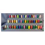 Embroidery, Sewing And Quilting Thread Spools, Various Colors, Qty 50 