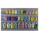 Embroidery, Sewing & Quilting Thread Spools, Various Colors, Approx Qty 31 