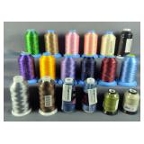 Embroidery, Sewing & Quilting Thread Spools, Various Colors, Approx Qty 18 