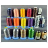 Embroidery, Sewing & Quilting Thread Spools, Various Colors, Approx Qty 18 