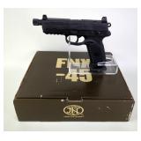 FNC FNX-45 Tactical .45 ACP Pistol SN# FX3U187133, 5 Total Mags, Extra Grips, Paperwork, With Soft C FNC FNX-45 Tactical .45 ACP Pistol SN# FX3U187133, 5 Total Mags, Extra Grips, Paperwork, With Soft C