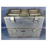 Metal Ammo Cans, Qty 2, 7.5" X 19" X 10.5" Metal Ammo Cans, Qty 2, 7.5" X 19" X 10.5"