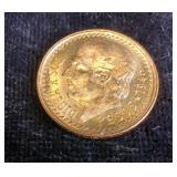 1943 Mexican 10 Pesos Gold Coin
