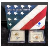 American Mint Solid Gold Eagle Replicas, Qty 2, Numbered, Including COA