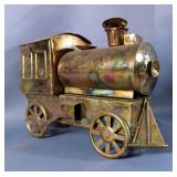 Metal And Wooden Train Locomotive Models, Qty 3 