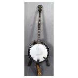 Vintage GTR 5-String Banjo With 5 Star Head, Includes Strap And Pitch Pipe, In Case