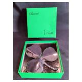 Gerity Heavy Rhodium Plated Shamrock With Irish Blessing Engraved On Back, Can Be Hung On Wall Or Us