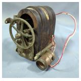 Vintage-Style Hand Crank Generator With Light Socket 