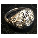 Diamond Cluster Ring, Size 5.5 