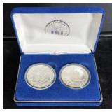 1776 Continental Currency and 1794 Liberty Replica, In Presentation Box Coins 