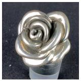 Sterling Silver Floral Blossom Ring, Size 7 