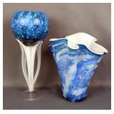 Decorative Glass Vases, Qty 2 