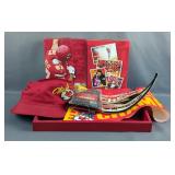 Kansas City Chiefs Memorabilia Including Kelce & Mahomes Cereal Boxes, Flags, Pennants And More, Qty