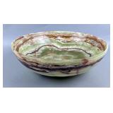 Large Polished Green Onyx Bowl, 11.75" x 3.5"  Large Polished Green Onyx Bowl, 11.75" x 3.5"