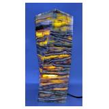 Polished Green Onyx Twisting Pillar Lamp, 17.5" Tall  Polished Green Onyx Twisting Pillar Lamp, 17.5" Tall