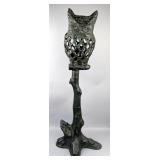 Metal Owl On Tree Perch Sculpture, 2 Pieces, 34.25" Tall  Metal Owl On Tree Perch Sculpture, 2 Pieces, 34.25" Tall