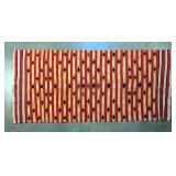 Vintage Native American Navajo Rug With Stripe Pattern, 83" x 37"  Vintage Native American Navajo Rug With Stripe Pattern, 83" x 37"