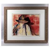 Original Western Watercolor Painting Art Piece, Framed Under Glass, Frame Measures 22.25" x 18.25",  Original Western Watercolor Painting Art Piece, Framed Under Glass, Frame Measures 22.25" x 18.25",