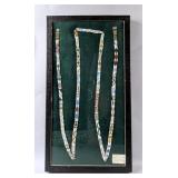 Chippewa Native American Indian Baby Cradle Beadwork Strip, 19th Century, 48", In Glass Display Box, Chippewa Native American Indian Baby Cradle Beadwork Strip, 19th Century, 48", In Glass Display Box,