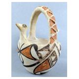Native American Indian Pottery Papago Bird Head Bowl With Handle, 3.5" Tall x 3.25" Wide  Native American Indian Pottery Papago Bird Head Bowl With Handle, 3.5" Tall x 3.25" Wide
