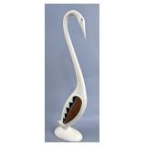Native American Indian Acoma Pottery Swan Figurine, Artist Signed "KTI 7/85", 9" Tall  Native American Indian Acoma Pottery Swan Figurine, Artist Signed "KTI 7/85", 9" Tall