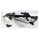 Center Point Sniper 370 Crossbow, With Adjustable Stock, 4x32 Scope, And Quiver With 4 Bolts 
