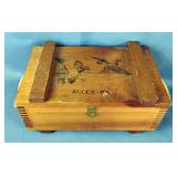 Storage Crate With Rope Handles And Duck Motif, 7.5" X 16" X 10" 