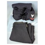 WWII Era US Navy White Uniform With Shirt And Trousers, WWII Era US Navy Blue Uniform With Shirt And