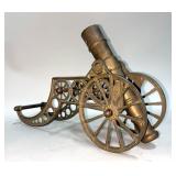 Brass Cannon Replica Decor, 9.5" Barrel 