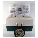 Plano And Okeechobee Fats Tackleboxes With Assorted Tackle And Supplies, Includes Lures, Rubber Bait