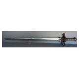 Stainless Steel Sword With Gargoyle Hilt, 29.5" Blade 