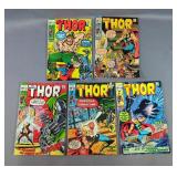 Marvel Comics Group The Mighty Thor Comic Books, Issues #181 Through #185 