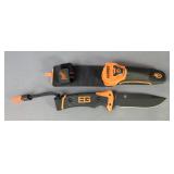 Gerber Bear Grylls Fixed Blade Knife, 4-3/4" Blade, In Sheath With Sharpener, Whistle, Survival Pock