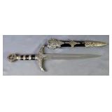 Dagger With 10.5" Blade In Scabbard