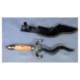 Kris Dagger With 7.5" Blade, In Leather Sheath