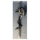 Assorted Knives and Sword Collection - Throwing Knives, Dragon Sword Sword Decor and Ascot Lighter D