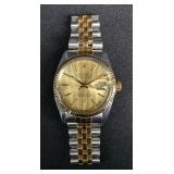 Rolex Datejust 36mm Tapestry Dial 18K Gold And Steel Two-Tone Watch With Original Box And Papers, R1