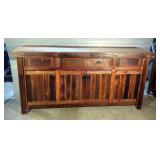 Fireside Lodge Furniture Barnwood Buffet, Made From Reclaimed Barnwood - 75" Artisan Top