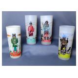 Oklahoma Native American Tribe Frosted Tumblers, Qty 4 