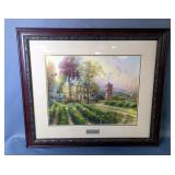 Thomas Kinkade (1958-2012) "Abundant Harvest" Library Edition Print, Double Matted And Framed, 26" x