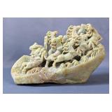 Hand Carved Jade Horses Sculpture