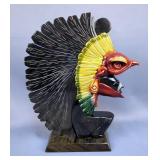 Hand Carved Aztec Eagle Warrior Sculpture